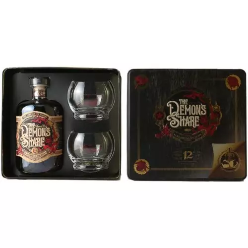 The demons share 12y rum + 2 glazen 41% 70cl