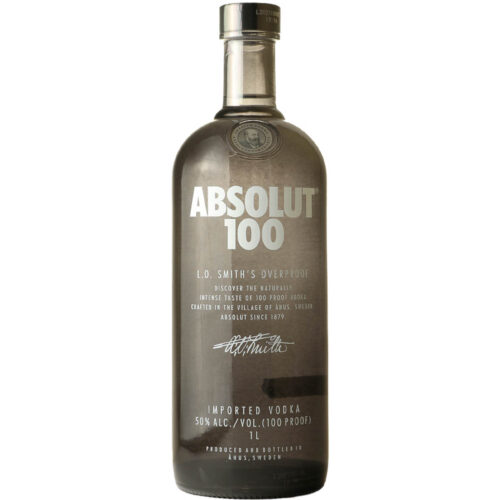 Absolut 100 swedish vodka 50% 1L
