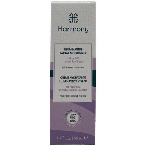Harmony vochtinbrenger moisturizer voor het gezicht met 150mg CBD en gemberwortel extract
