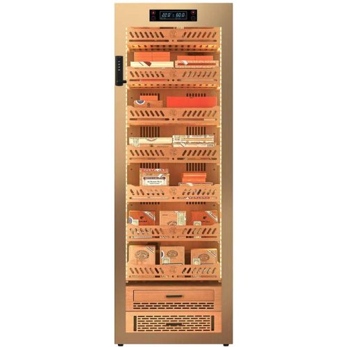 Yohtron YC-448 stainless steel rose golden electric humidor