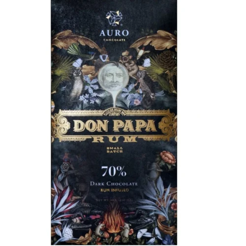 Auro x Don Papa pure chocolade 70% met rum