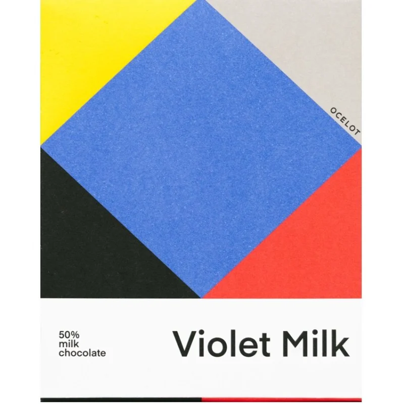 Ocelot melkchocolade met viooltjes 50% bio