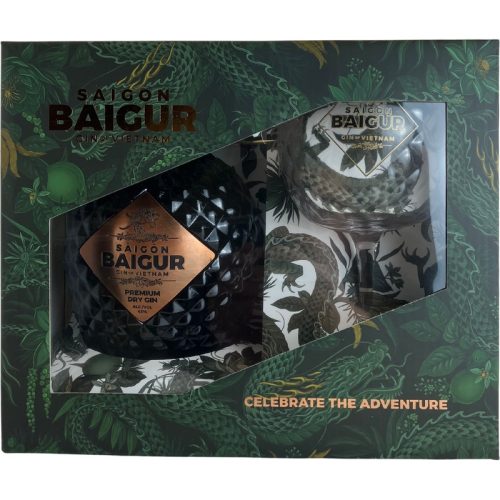 Saigon baigur dry gin 43% gift pack balloon glass